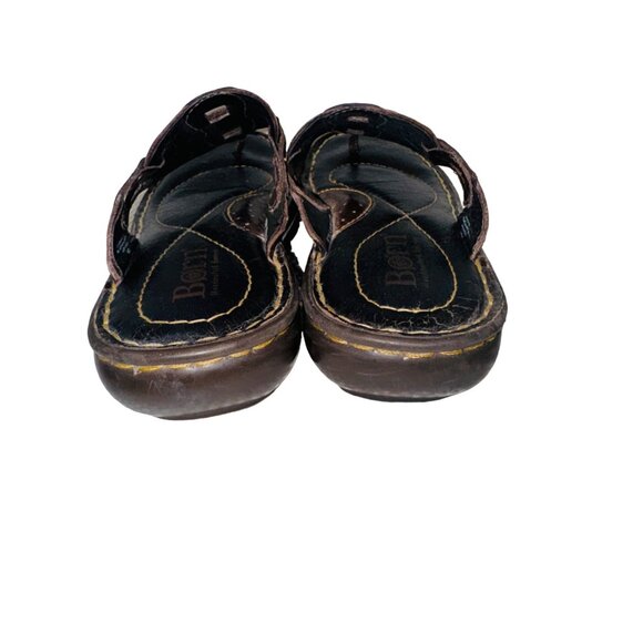 Born Genuine Brown Leather Thong Jesus Sandals 6 Cushioned Comfort Ortho Shoe - Picture 5 of 10